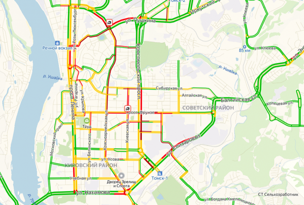 Пробки томск. Яндекс пробки Томск. Пробки в Томске. Томск пробки на дорогах сейчас. Пробки Томск сейчас.