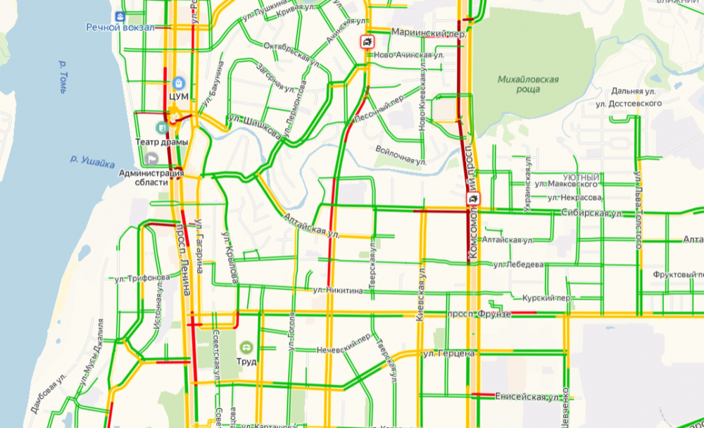 Пробки в томске на данный момент. Яндекс карты Томск. Карта пробок Томска. Яндекс пробки Томск. Пробки в Томске 2020.