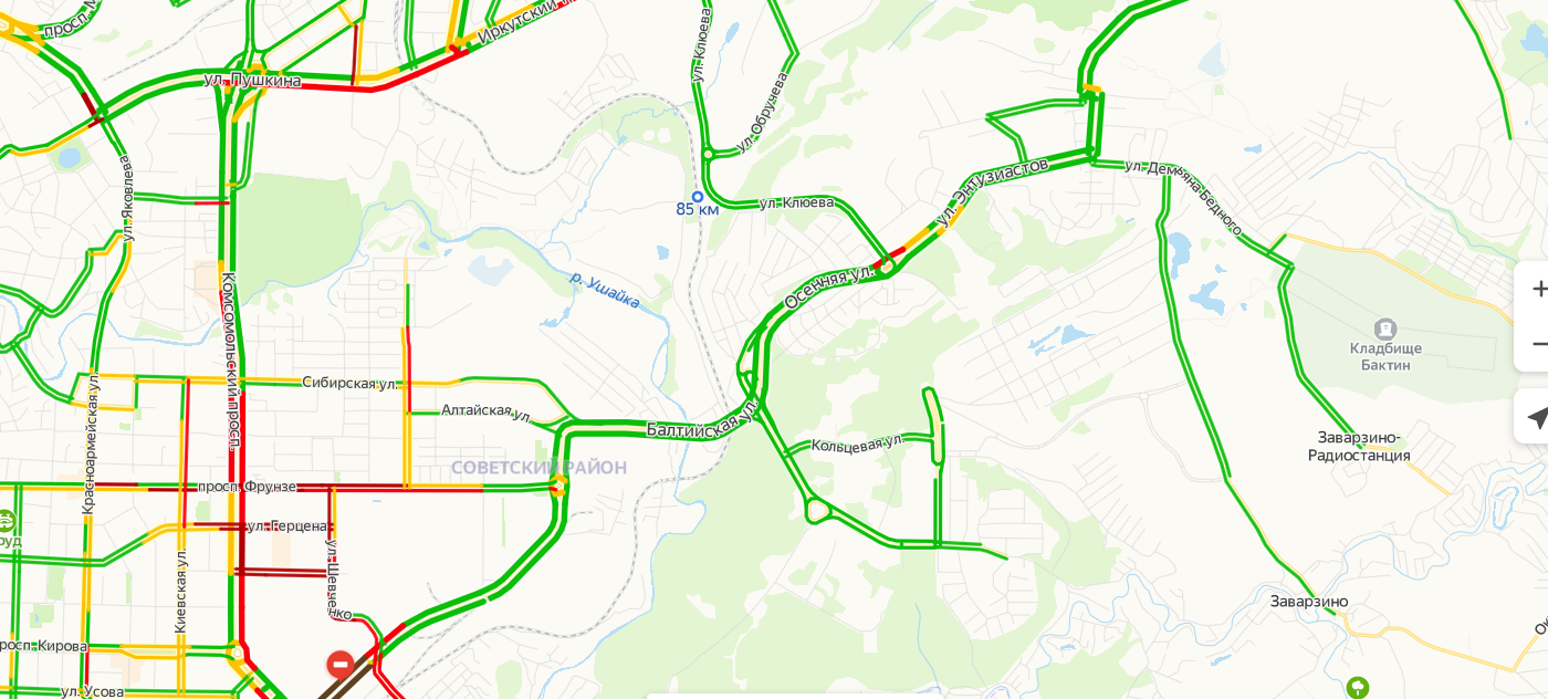 Воскресенск пробки сейчас онлайн карта смотреть