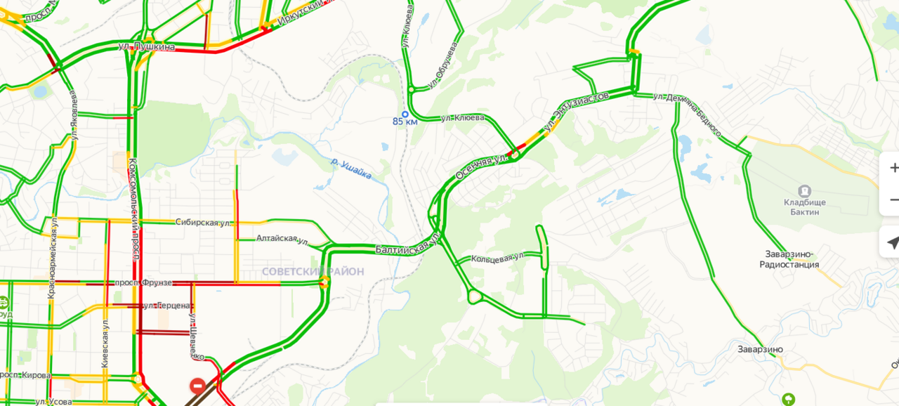 Пробки томск сейчас онлайн карта смотреть онлайн бесплатно