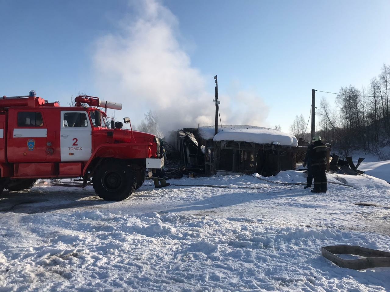 Пожар в томском районе