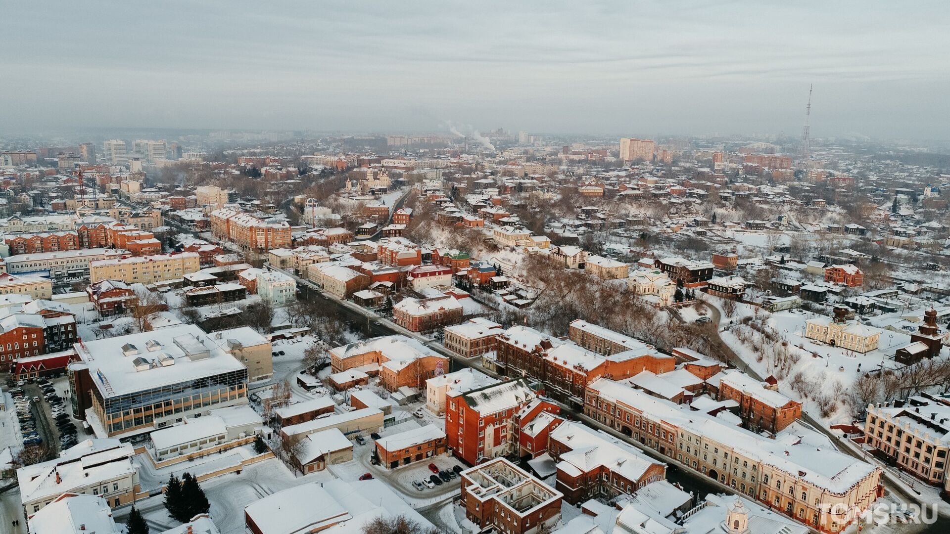 Зимний Томск с высоты птичьего полета: фоторепортаж Tomsk.ru | 29.01.2022 |  Томск - БезФормата