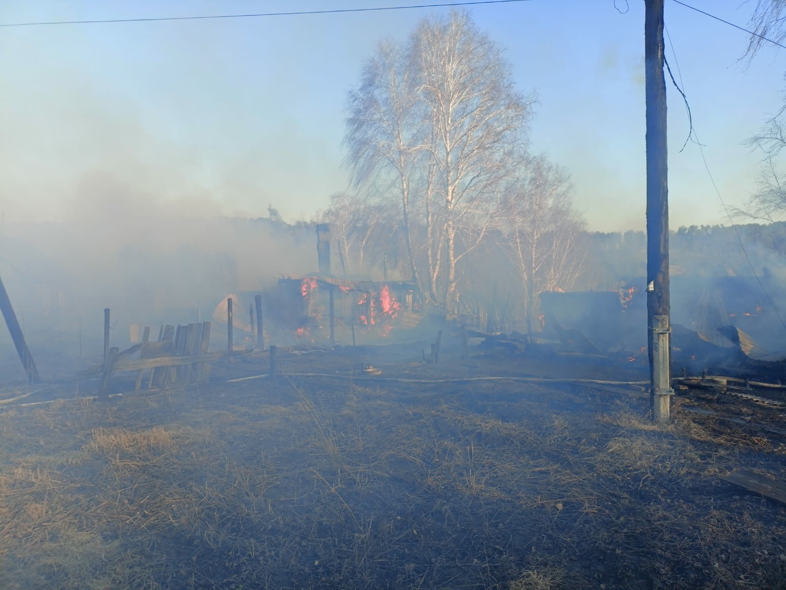 Пожар в томском районе