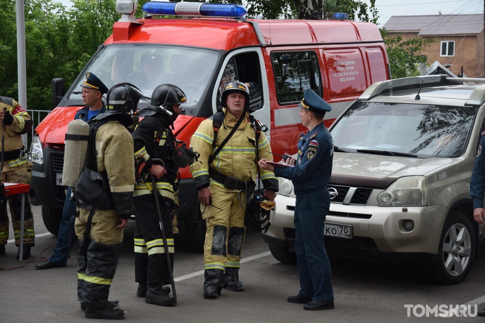 В томском 25-этажном жилом доме прошли пожарные учения. Фоторепортаж |  22.06.2022 | Томск - БезФормата