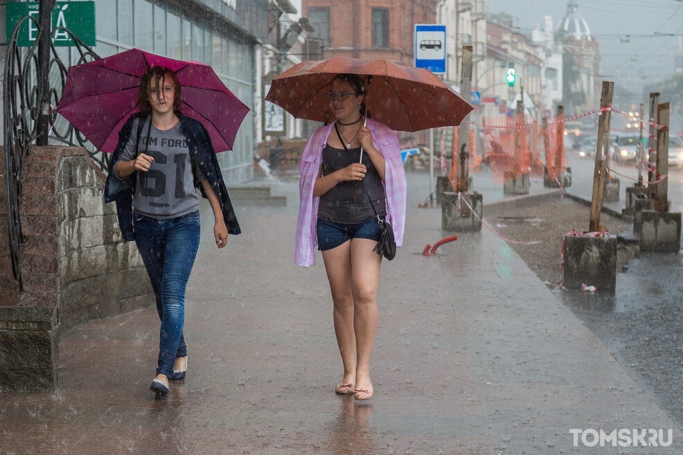 Дожди, грозы и усиление ветра ожидаются в Томске в пятницу и субботу